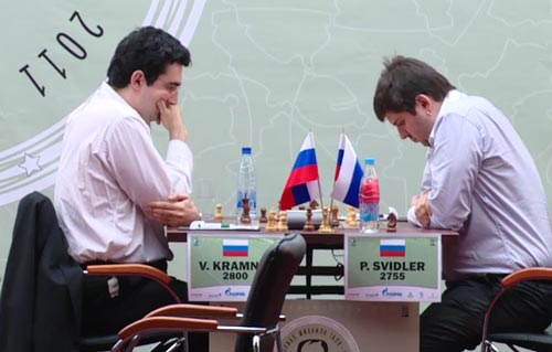Vladimir Kramnik against Peter Svidler