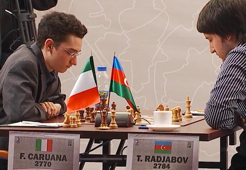 Fabiano Caruana against Teimour Radjabov