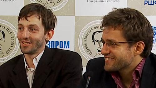 Grischuk and Aronian at their press conference