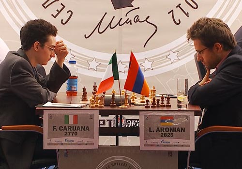 Caruana against Aronian