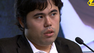 Hikaru Nakamura at his press conference. Photo © 