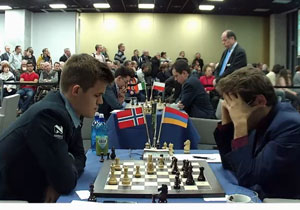 Carlsen-Aronian in Tata Steel Masters Round 1