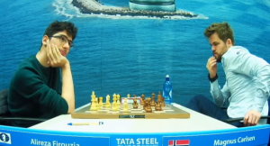 Caruana leads alone on 6/9 as Carlsen beats Firouzja