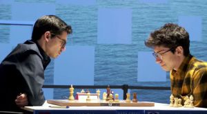 Giri against Firouzja in Round 12. Photo © 