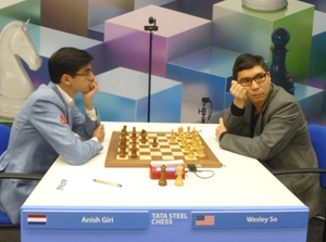 Tata Steel 9: Carlsen, Caruana & Giri all win