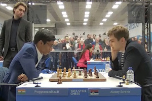 Praggnanandhaa beat Sarana in 29 moves in Round 12. Photo © 