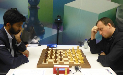 Tata Steel Round 12 Niemann-Gukesh Photo &copy; Michiel Abeln.