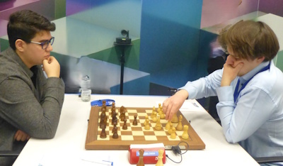 Tata Steel Round 13 Bluebaum-Erdogmus Photo &copy; Michiel Abeln.