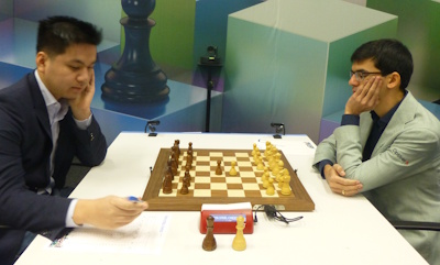 Tata Steel Round 6 Giri-Nguyen Photo &copy; Michiel Abeln.