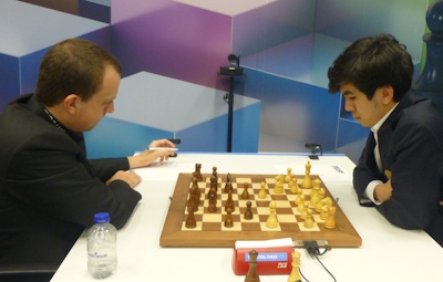 Tata Steel Round 7 Niemann-Sindarov Photo &copy; Michiel Abeln.