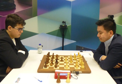 Tata Steel Round 9 Nguyen-Erdogmus Photo &copy; Michiel Abeln.