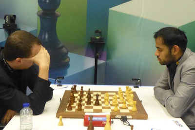 Tata Steel Round 9 Erigaisi-Niemann Photo &copy; Michiel Abeln.