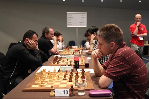 Israel against England with Adams in the foreground