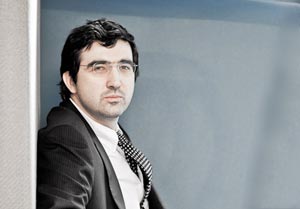 Vladimir Kramnik at the start of Unive. He started fast with wins against Giri and Polgar. Photo © Fred Lucas