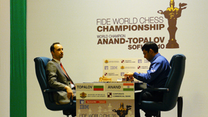 Topalov levels the score in Game 8 which was a very nervy affair from both players. Photo ©