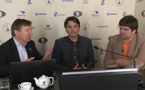 Dirk Jan ten Geuzendam, Alexander Morozevich and Peter Svidler in Commentary