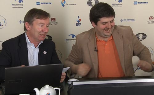 Dirk Jan ten Geuzendam and Peter Svidler in Commentary