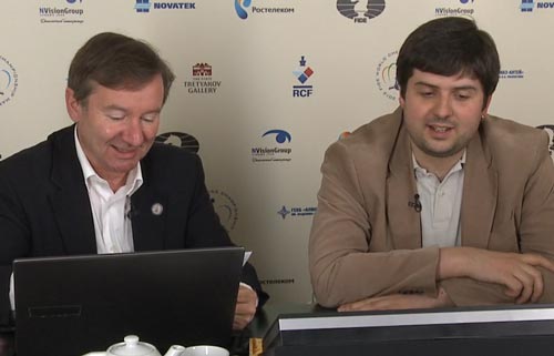 Dirk Jan ten Geuzendam and Peter Svidler in Commentary