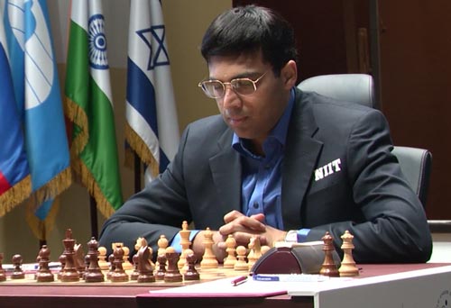 World Chess Champion Anand deep in thought