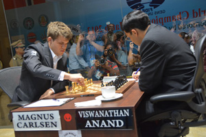 World Chess Championship (2013) Game 3 : Magnus Carlsen vs Vishy Anand -  Reti Opening