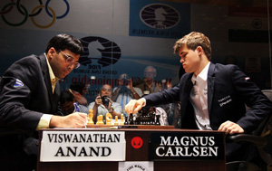 Carlsen got Kasparov's database of 20 Years' Work: Exciting New Book by  Agdestein Releasing Sept 16 ~ World Chess Championship 2013 Viswanathan  Anand vs Magnus Carlsen at Chennai Hyatt Regency