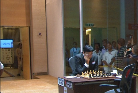 Carlsen disappears with 40 seconds to go but you can see the count-down video