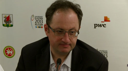 Boris Gelfand at the press conference