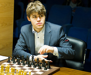 Carlsen's fate is in his own hands in the final round of the Candidates but this is really not over! Photo &copy; Ray Morris-Hill