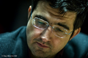 Kramnik has momentum going into the final rounds. Photo © Ray Morris-Hill.