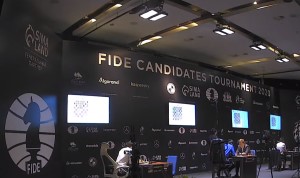 Candidates Round 9 — Giri beats Wang Hao