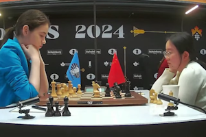 Goryachkina and Tan drew in Round 7. Photo © 