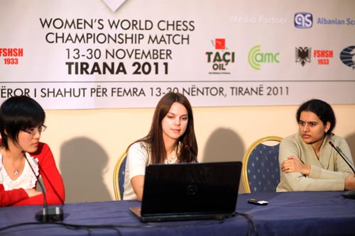 Game 5 Press Conference Hou Yifan against Humpy Koneru