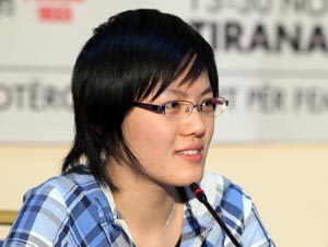 Hou Yifan of China easily retained her title. Photo © Anastasiya Karlovich and Anna Burtasova with kind permission of FIDE.