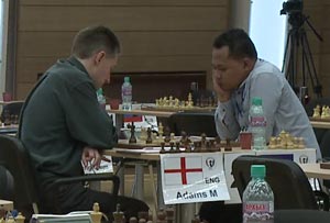 Michael Adams eventually drew against Mark Paragua