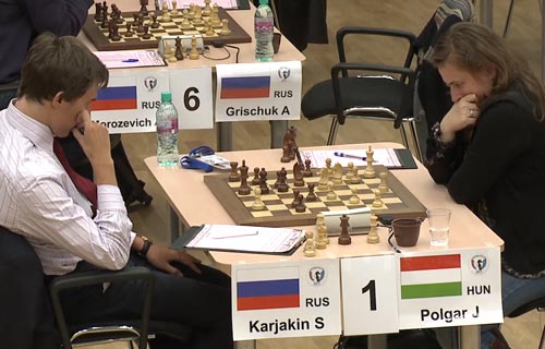 Top seed Sergey Karjakin lost to Judit Polgar