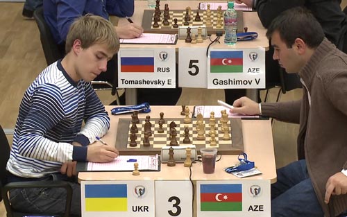 Shakhriyar Mamedyarov agreed a draw with Yaroslav Zherebukh