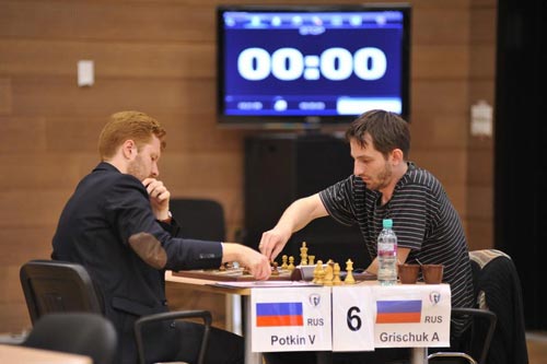 Vladimir Potkin lost to Alexander Grischuk to take the match to a playoff