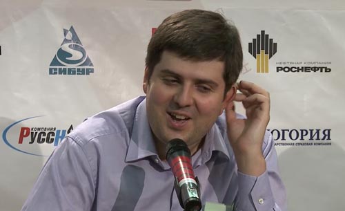 Peter Svidler at the Press Conference