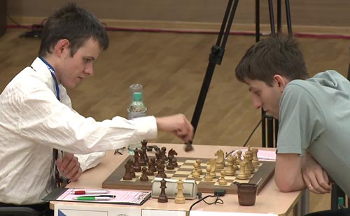 David Navara had few problems against Alexander Grischuk