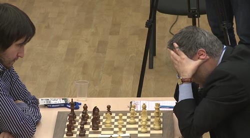 Teimour Radjabov against Vassily Ivanchuk