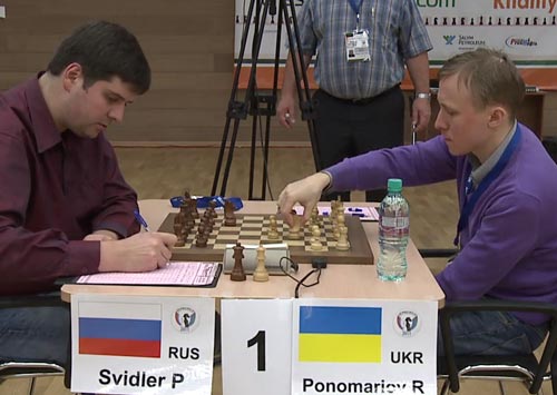 Svidler beat Ponomariov