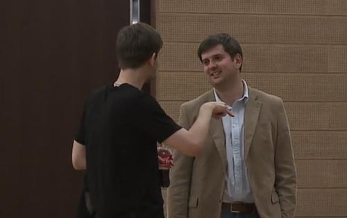 Friends and rivals. Svidler came along to support Grischuk in spite of playing him in the final