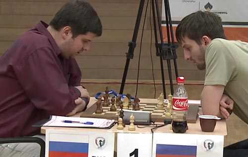 Svidler won with black against Grischuk