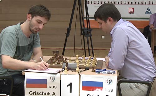 Grischuk in play against Svidler