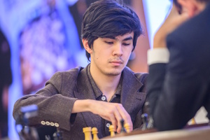 Winner Javokhir Sindarov, photo credit: Michal Walusza, FIDE World Cup Goa 2025.