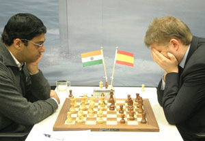 Viswanathan Anand won a convincing victory over Alexei Shirov. Photo © 