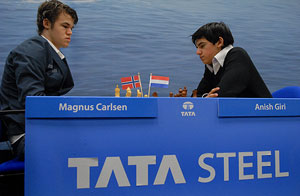 Tata Steel Chess 2011 - Magnus Carlsen vs Anish Giri 