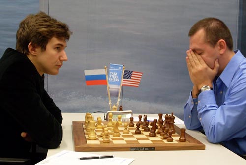 Sergey Karjakin against Gata Kamsky