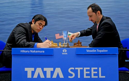 Hikaru Nakamura against Veselin Topalov