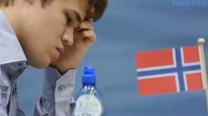 Magnus Carlsen in round 10. Photo © 